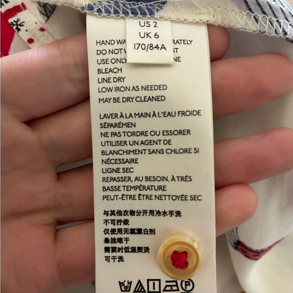 Maeve Anthropologie Multicolor Ski Print‎ Blouse - Picture 11 of 12